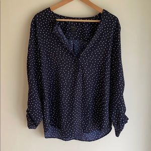 Ann Taylor Half Button Blouse - size L